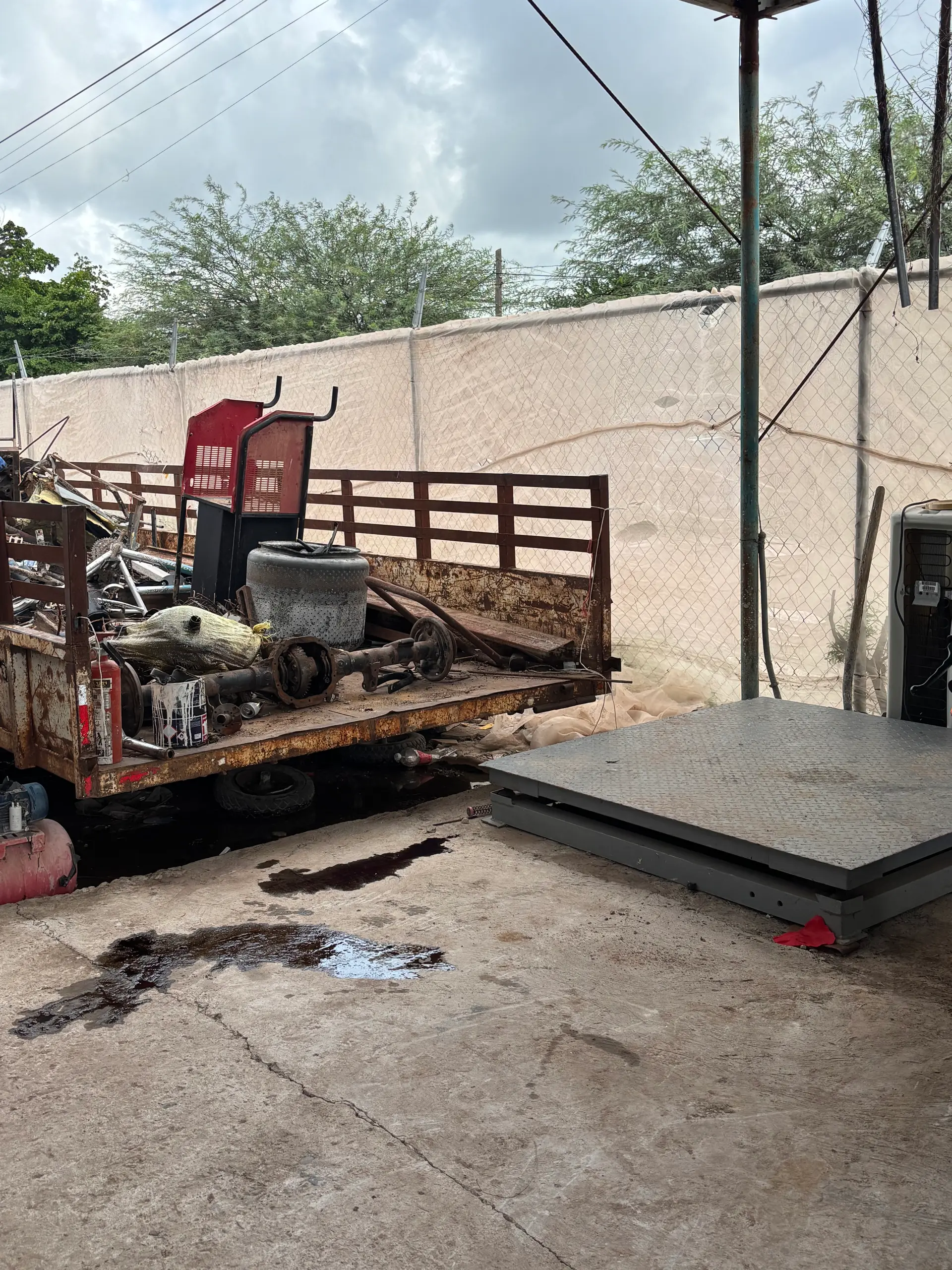 Báscula de plataforma industrial y pesaje para valorización de metales